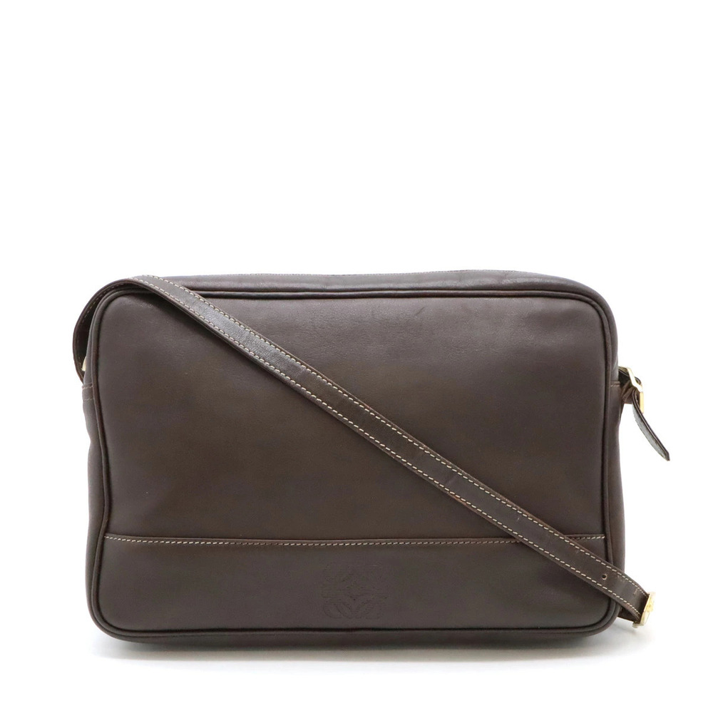 Loewe Anagram Crossbody Bag Leather Dark Brown